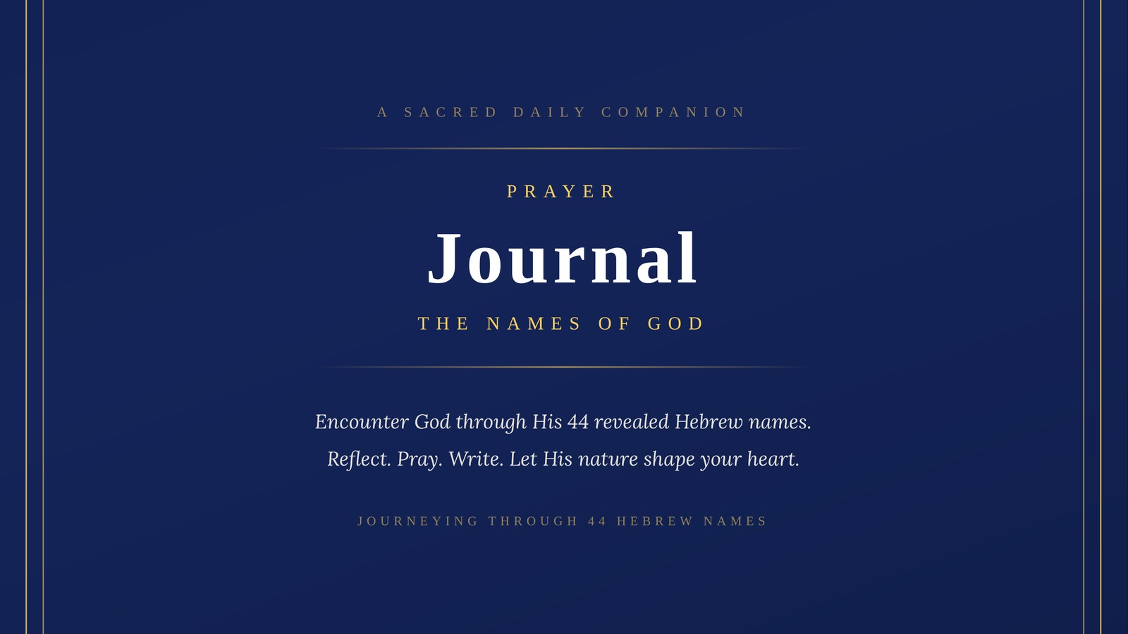 Daily Prayer Journal The Names of God - Royla Blue