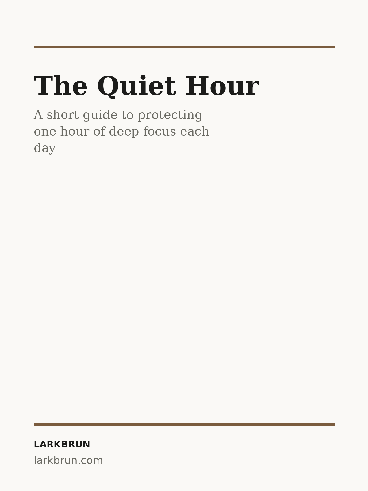 The Quiet Hour