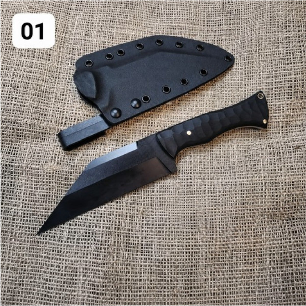 Custom Handmade Compact Wood Handle Hunting Knife handmade in Wazirabad, Punjab, Pakistan