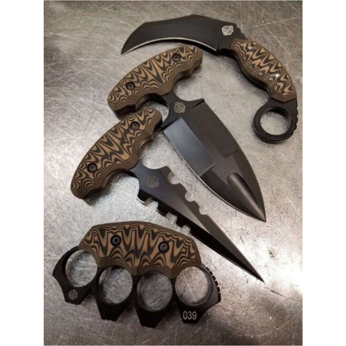 Custom Handmade Powder-Coated Hunting Knife handmade in Wazirabad, Punjab, Pakistan