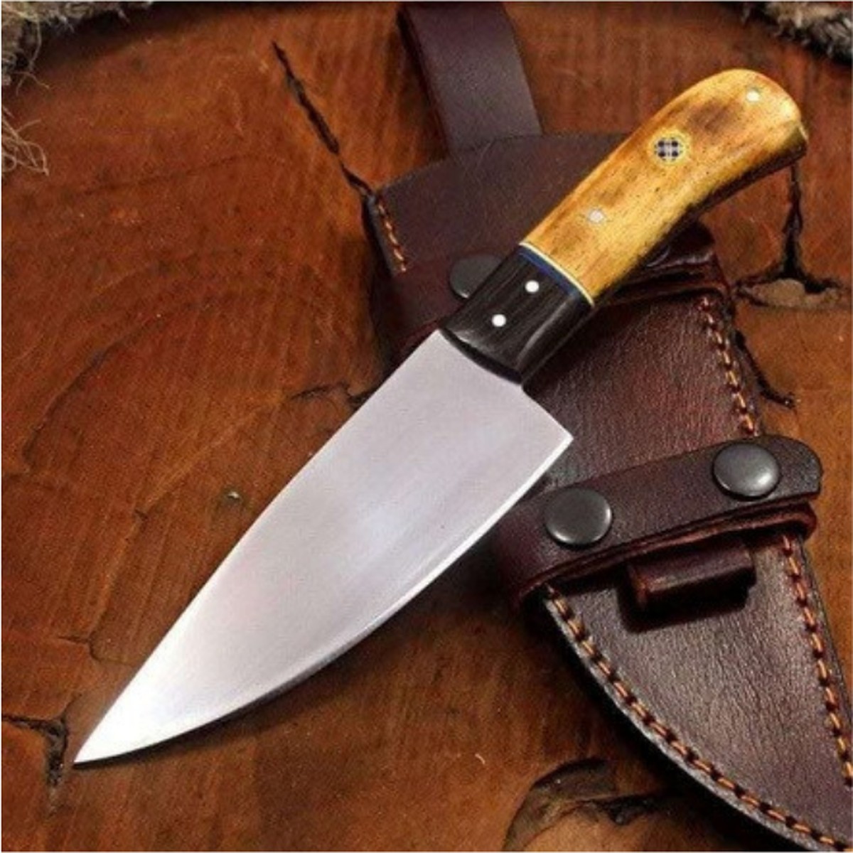 Custom Handmade Bone Handle Hunting Knife handmade in Wazirabad, Punjab, Pakistan