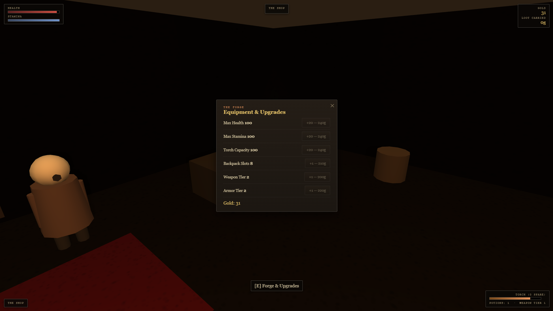 Emberhold — Dark Fantasy Dungeon & Shop Game (HTML5)