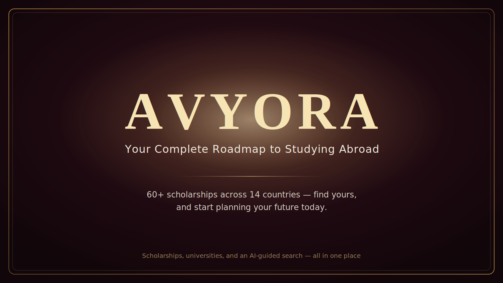 AVYORA Global University Scholarship Tracker