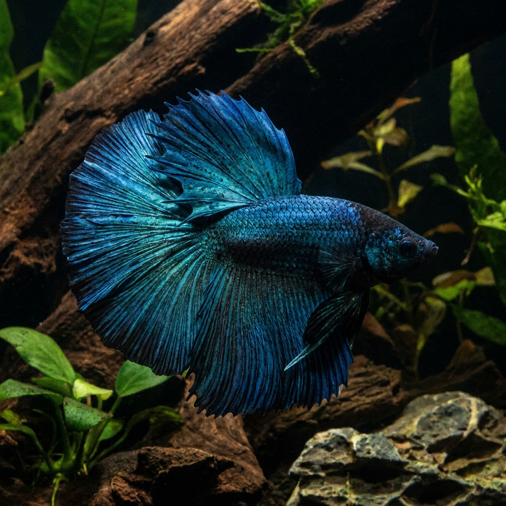 Halfmoon Betta, Male