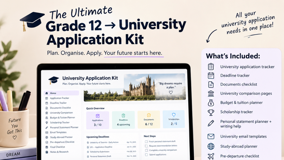 Ultimate Grade 12 → University Application Kit