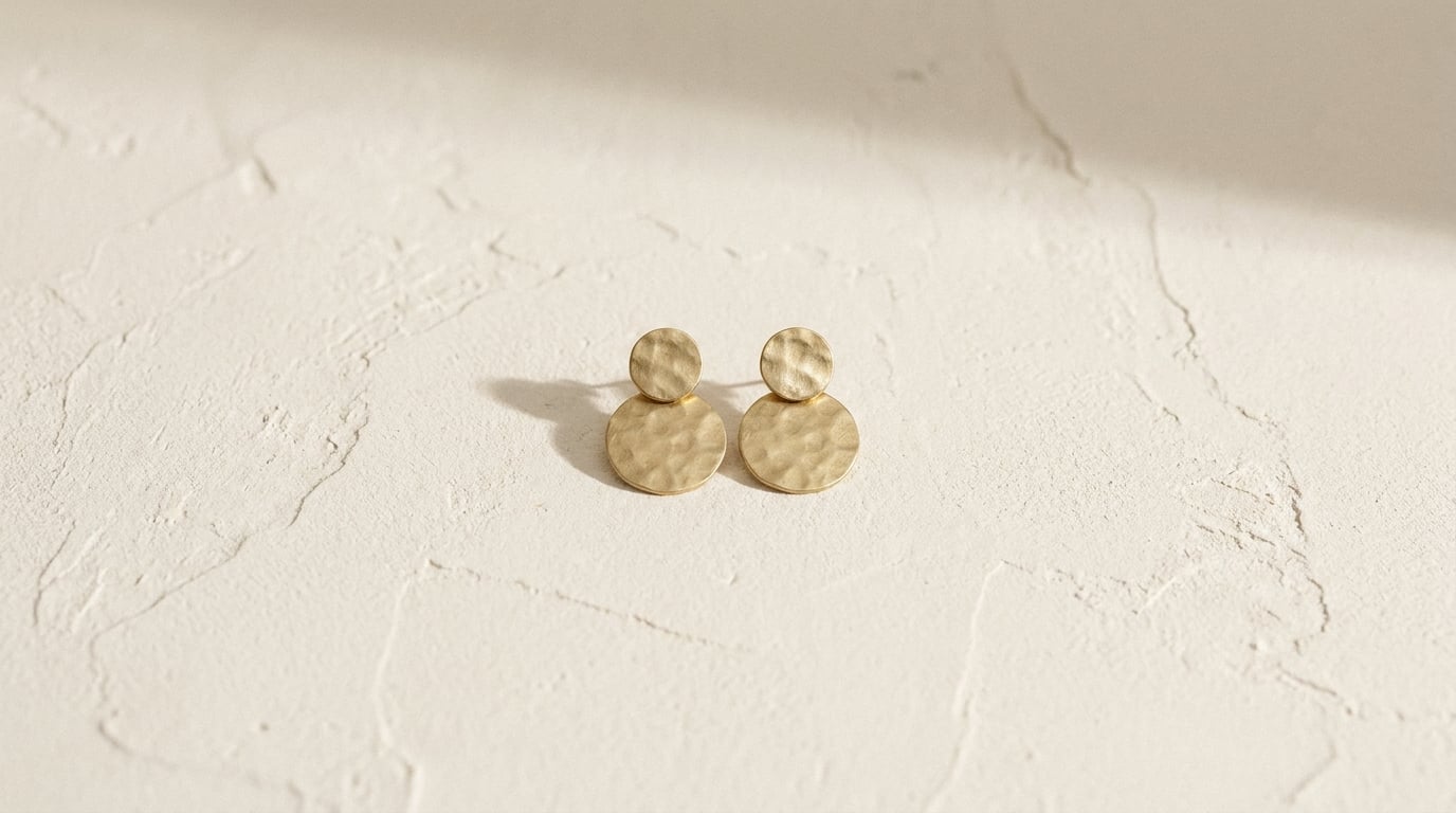 Hammered Brass Earrings