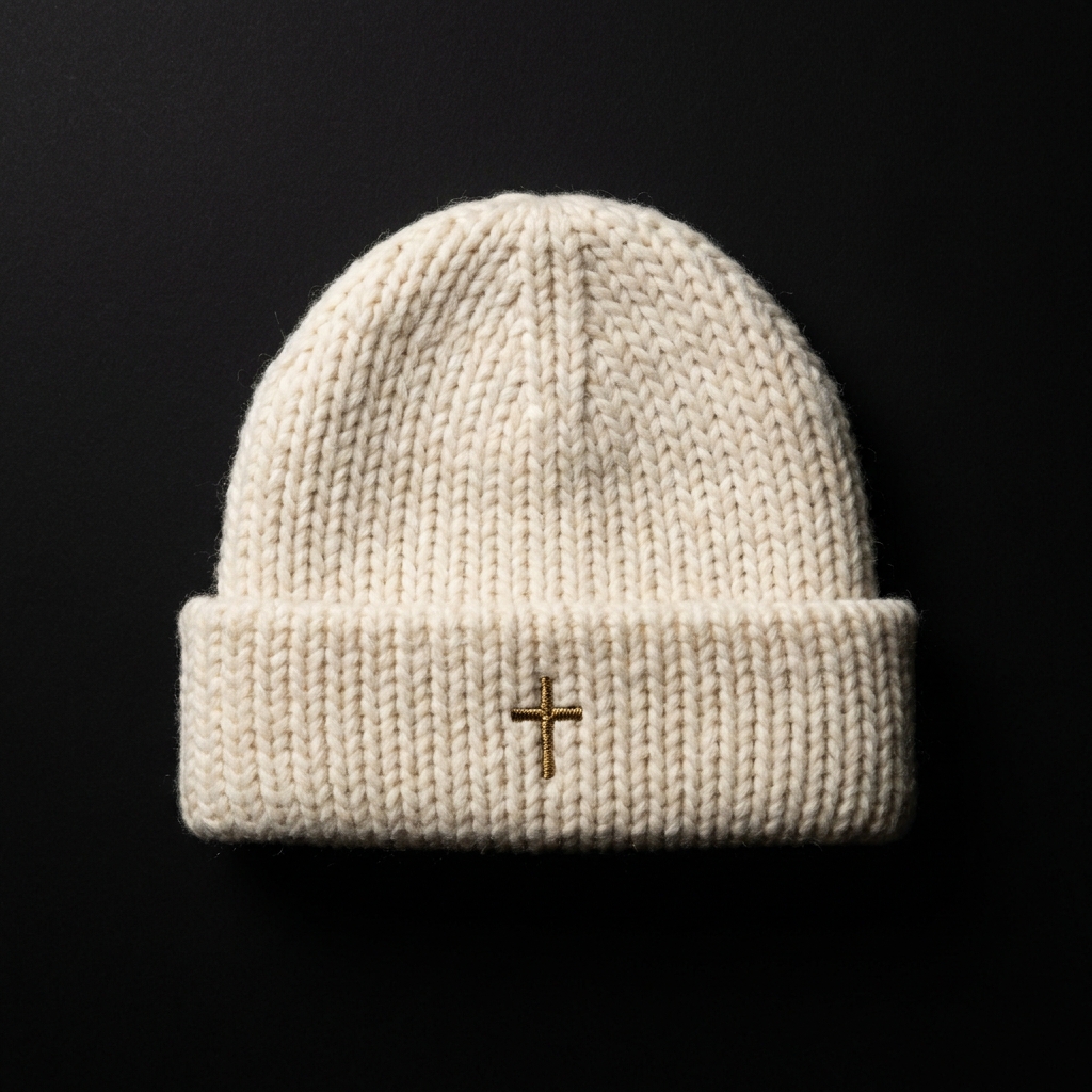 Gold Cross Beanie