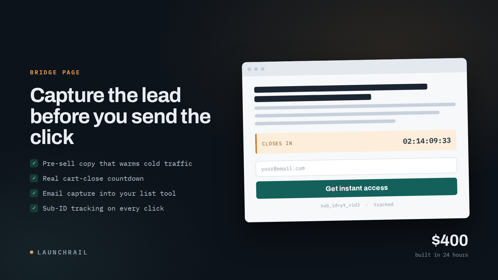 Affiliate Bridge Page