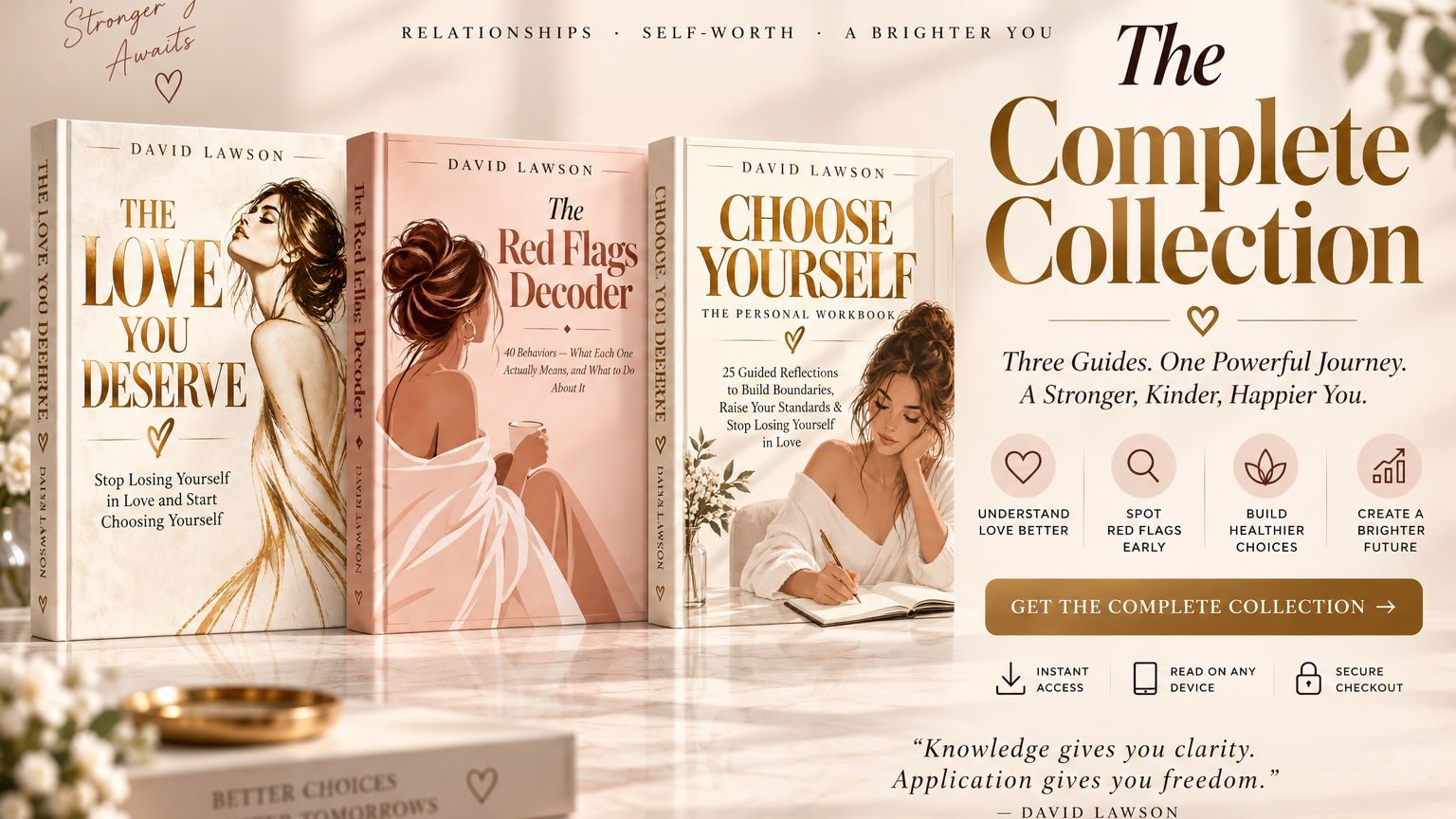 The Everything Bundle-The Love You Deserve+Choose Yourself Workbook+The Red Flag