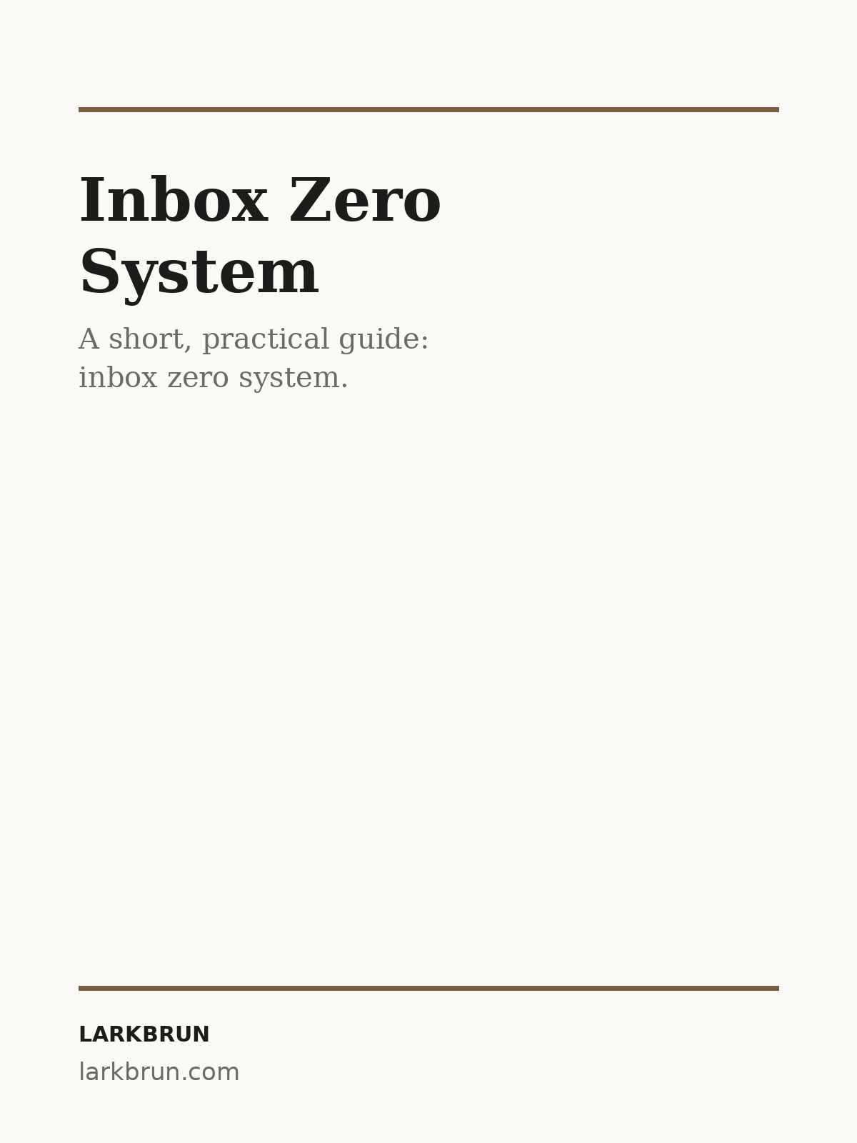 Inbox Zero System