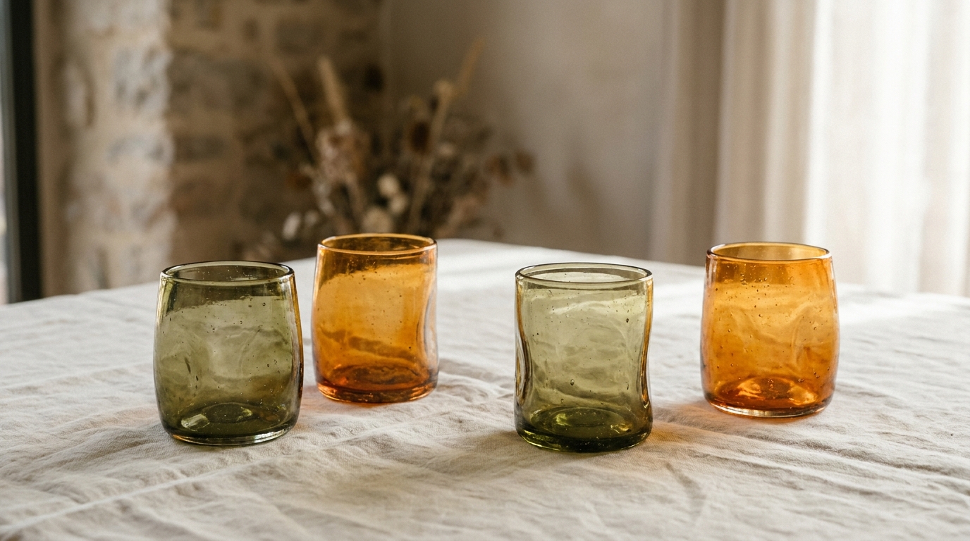 Recycled Glass Tumbler Set