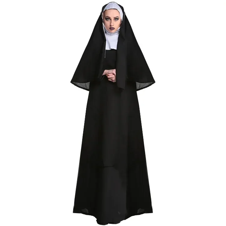 Robe longue Hantée noire - Halloween femme