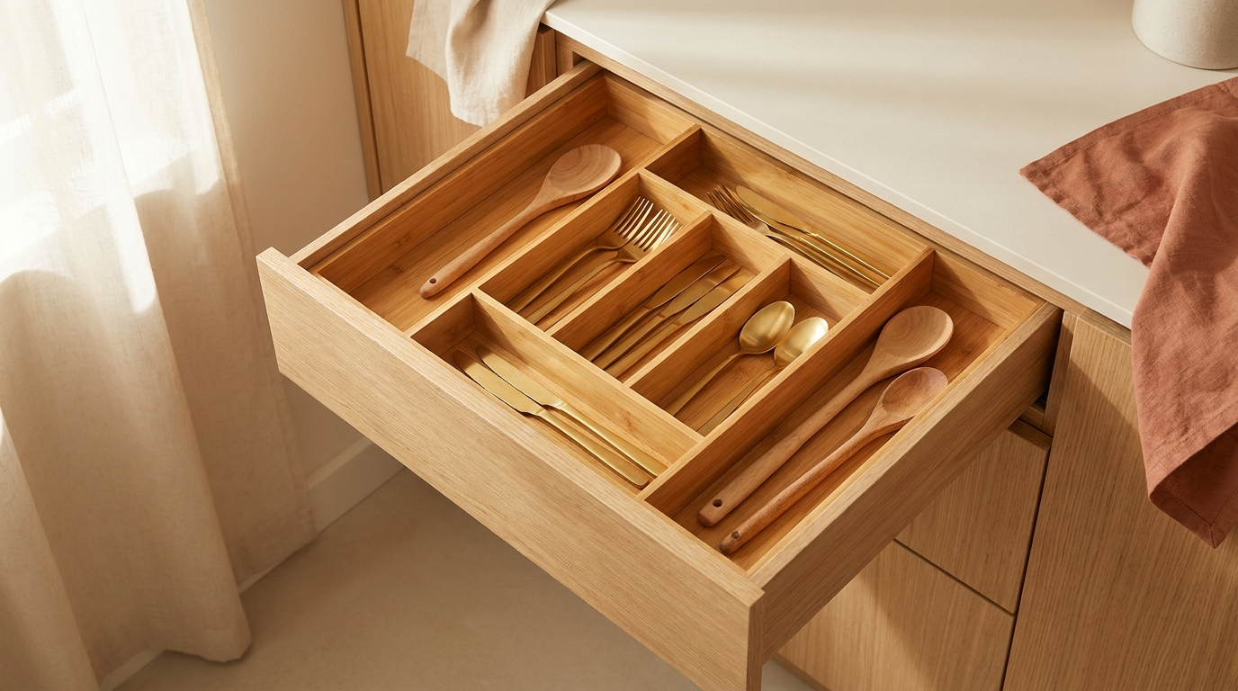 Bamboo Drawer Organizer