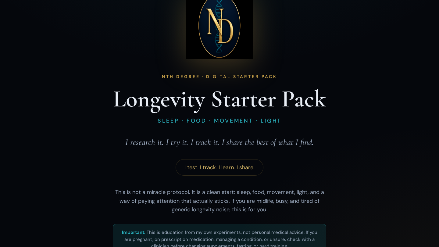 Nth Degree Longevity Starter Pack