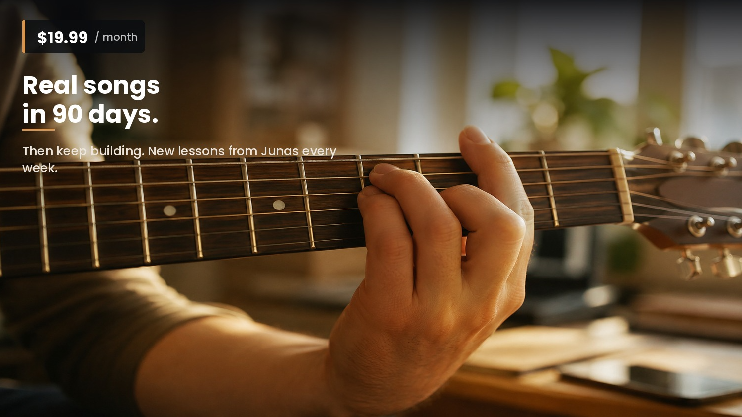 Beyond Open Chords. Play Guitar in 30 days.