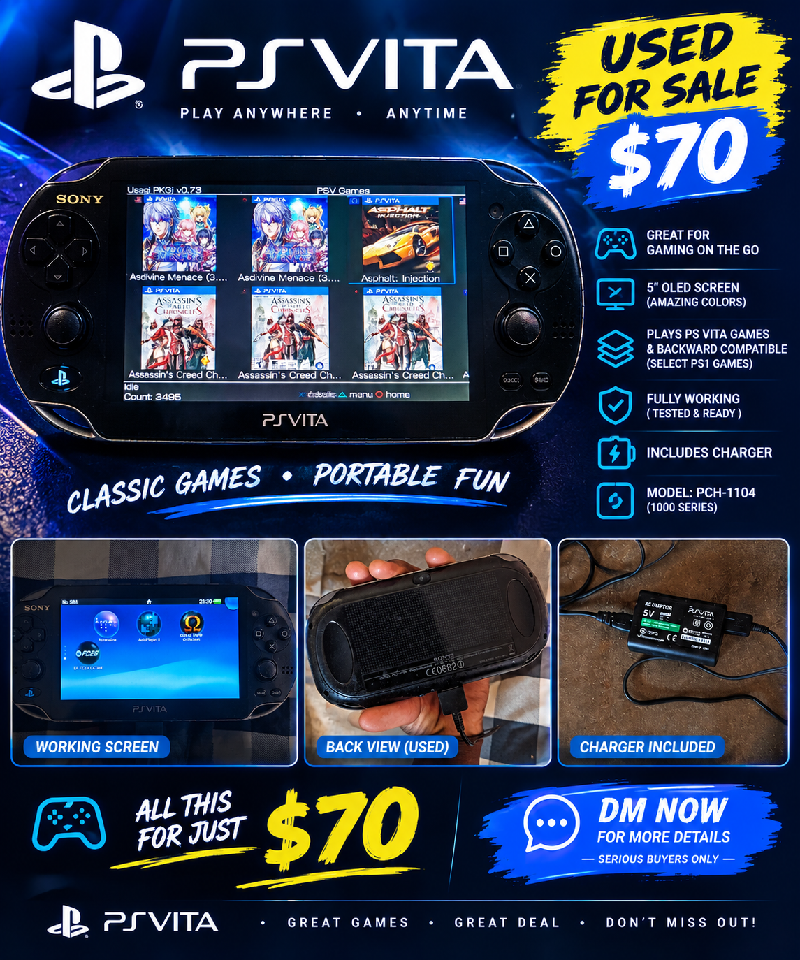Used Sony PS Vita (PCH-1104)