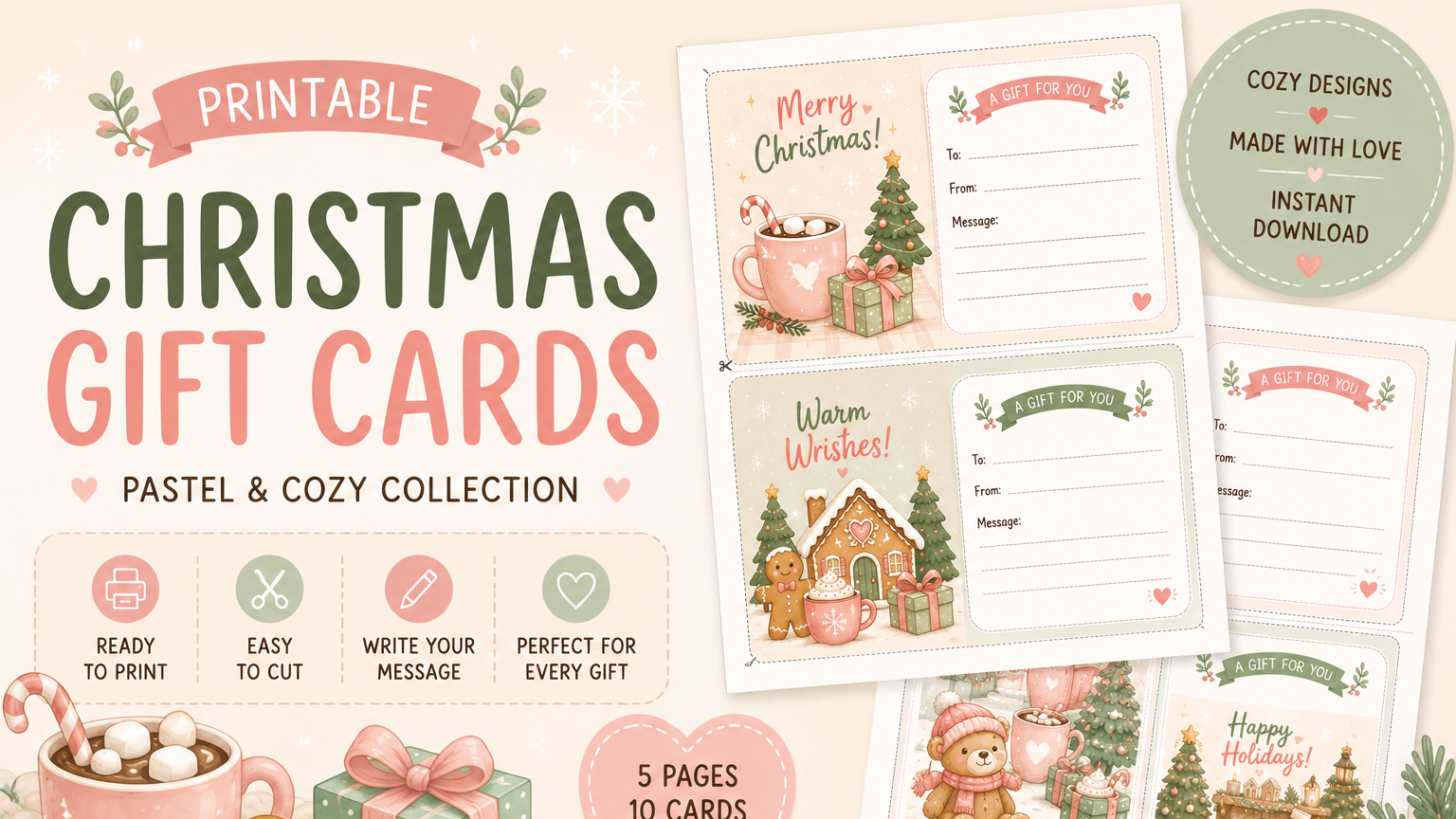 Printable Gift Card Bundle