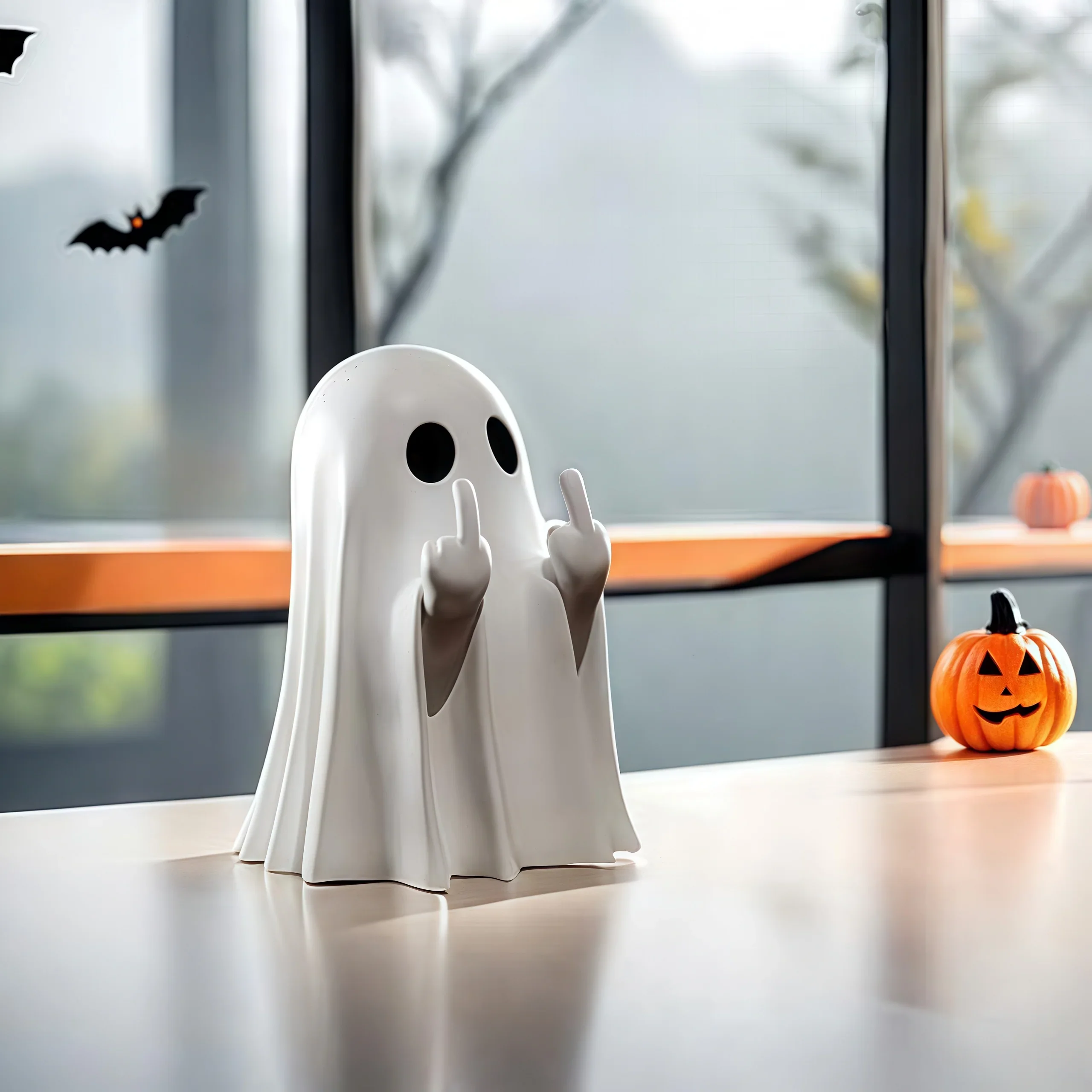 Statuette Fantôme Grossier – Décoration Halloween Humoristique