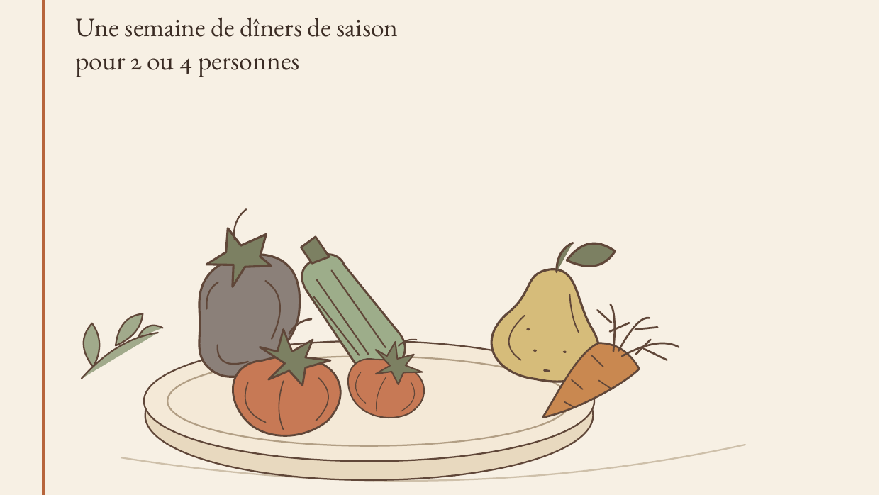Septembre gourmand — 1 semaine de dîners