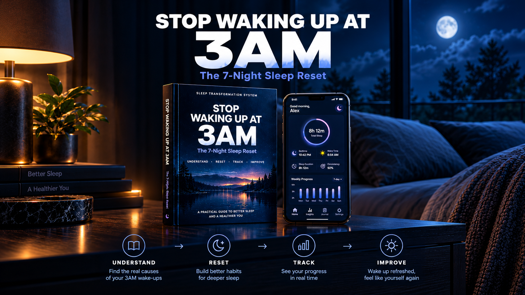 Stop Waking Up at 3AM — 7 Night Sleep Reset + Tracker 