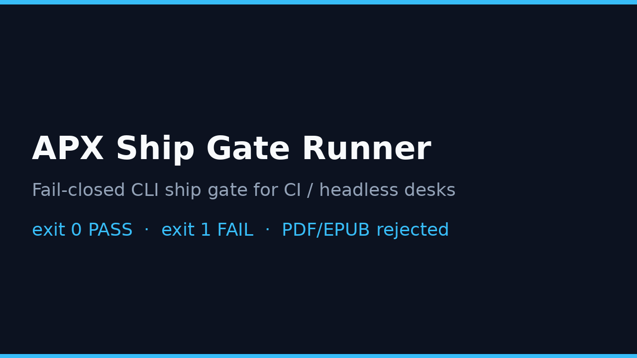 APX Ship Gate Runner