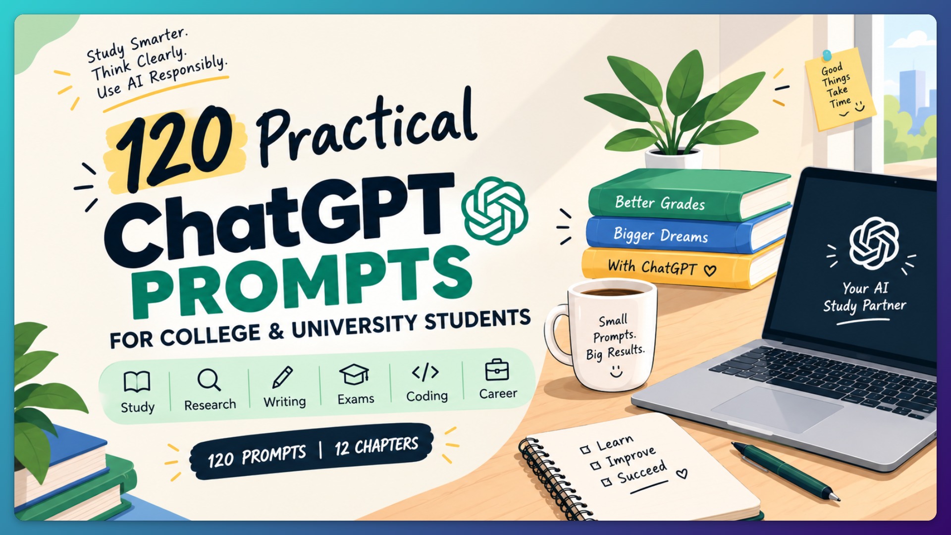 120 Practical ChatGPT Prompts for College & University Students
