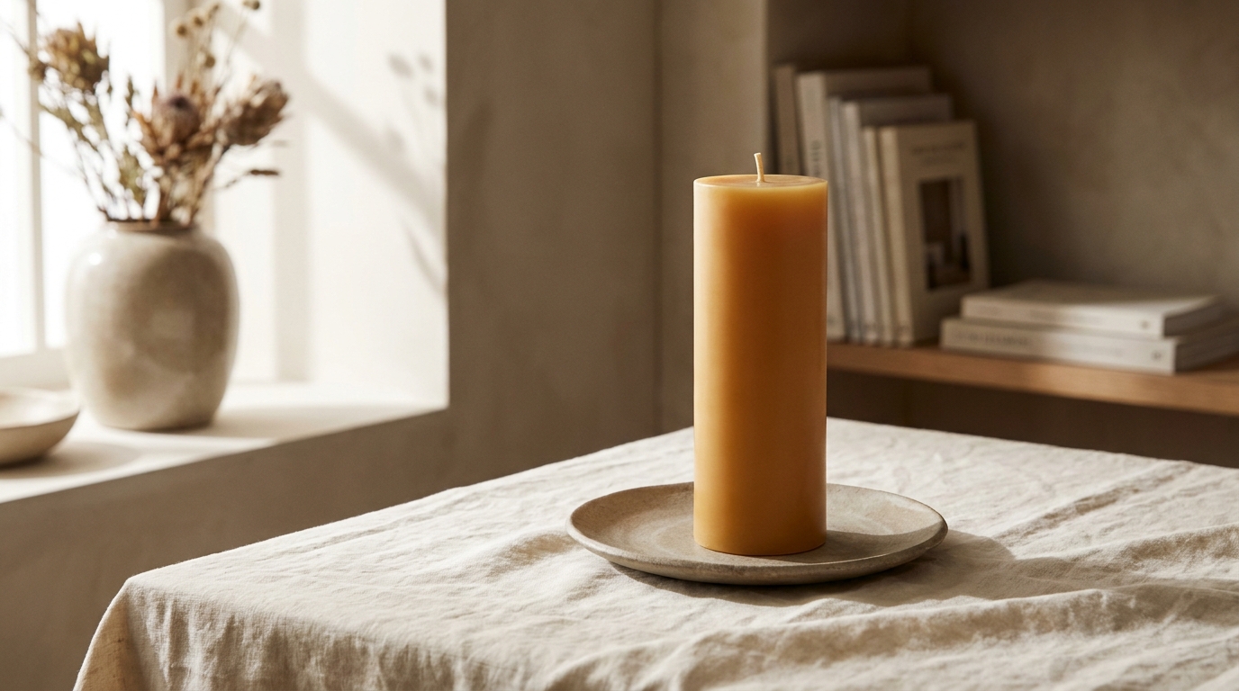 Beeswax Pillar Candle