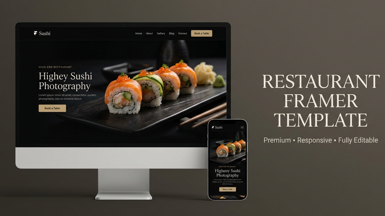 Premium Restaurant Framer Template