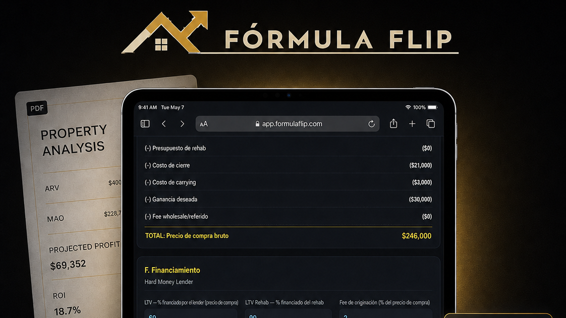 Fórmula Flip - La Calculadora Real para Analizar tus Flips
