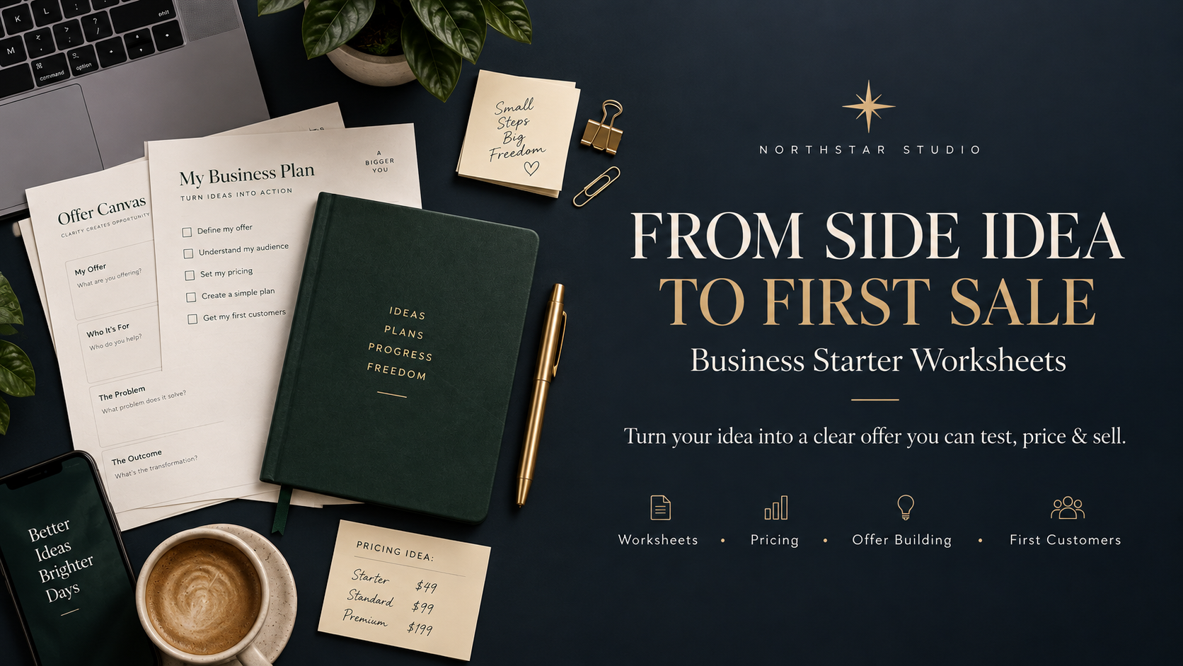 From Side Idea to First Sale: The Business Starter Workbook