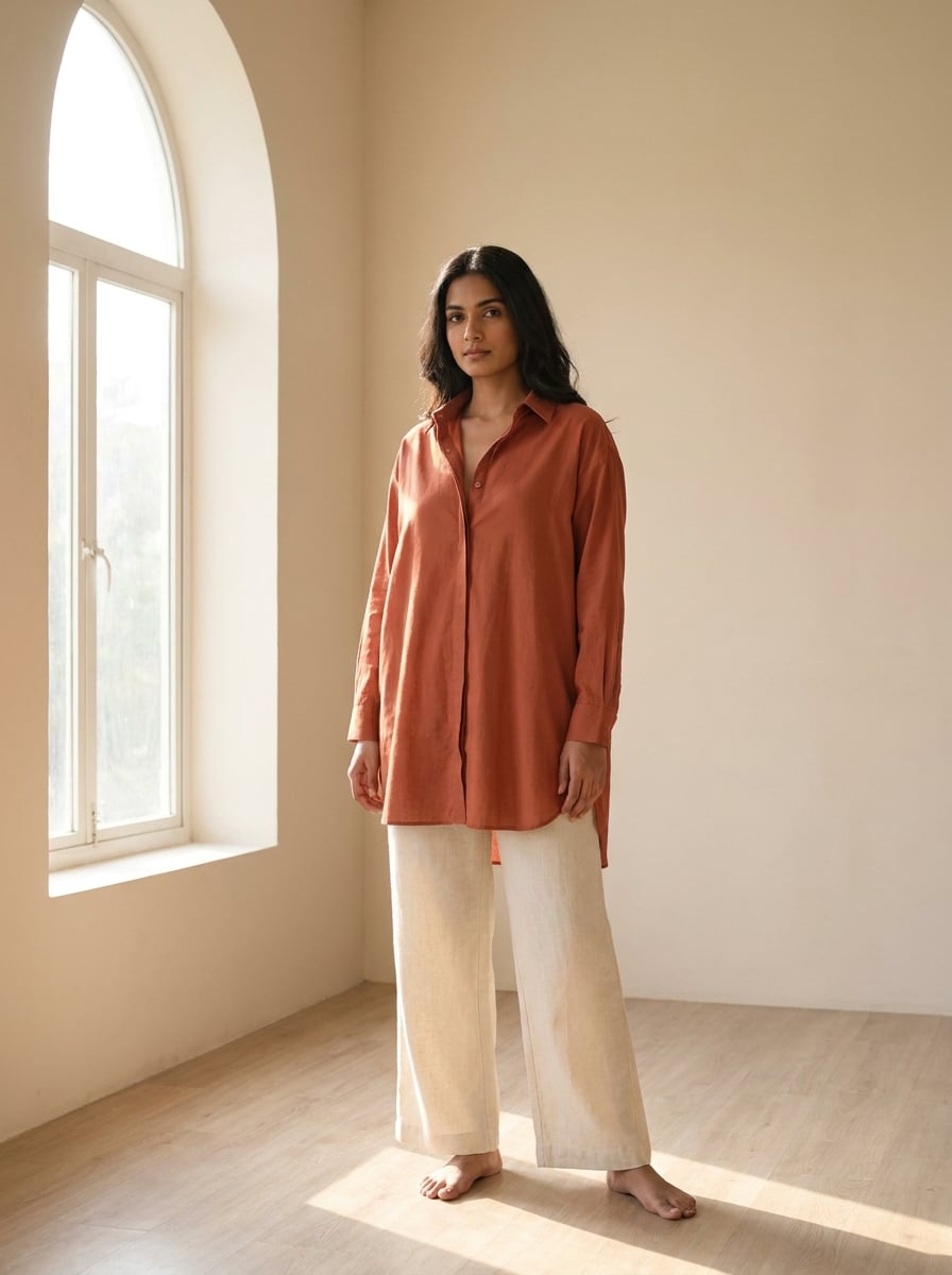 Custom Terracotta Shirt Set