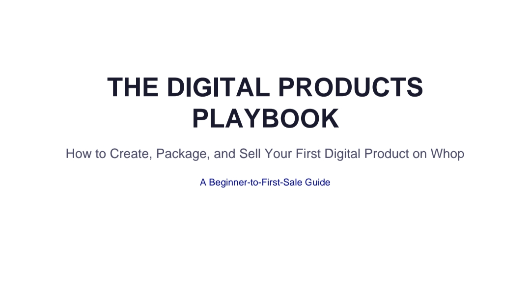 Digital products guide 