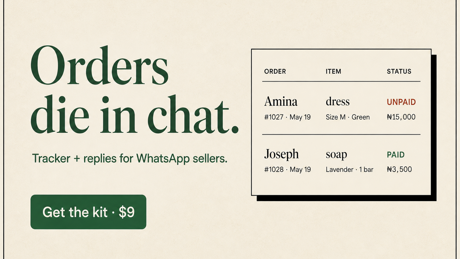 WhatsApp Shop Kit