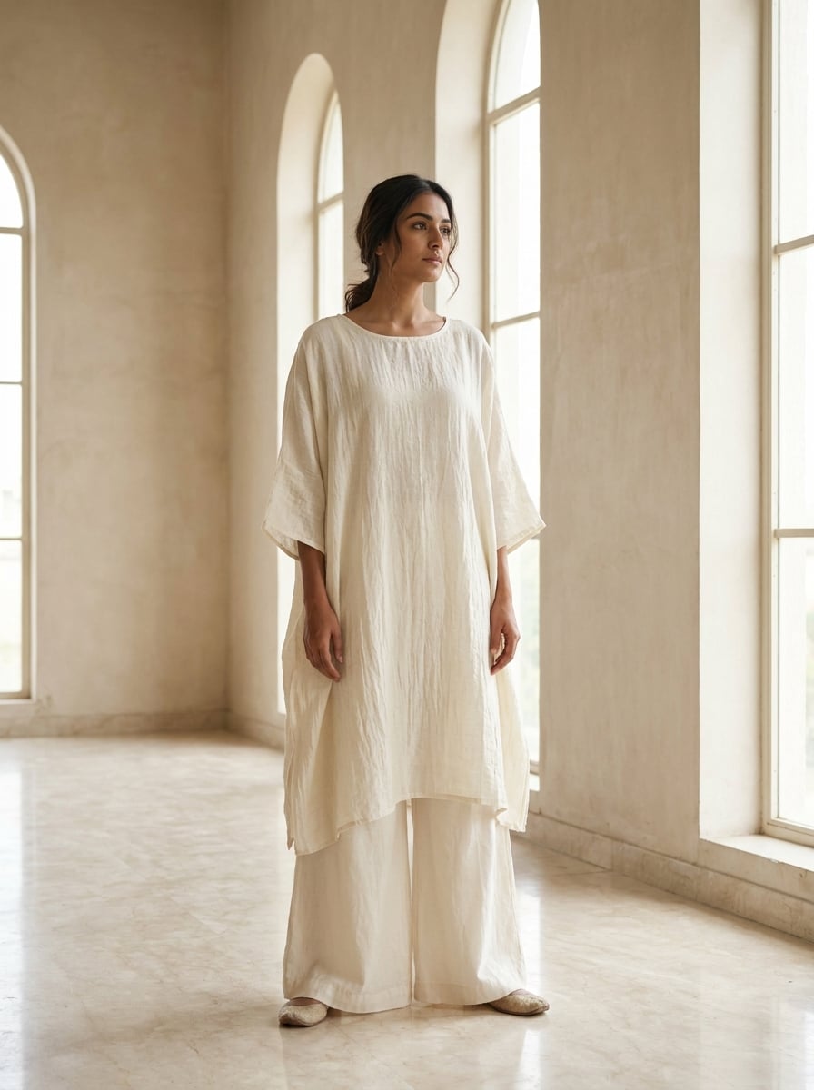 Custom Ivory Kaftan Set