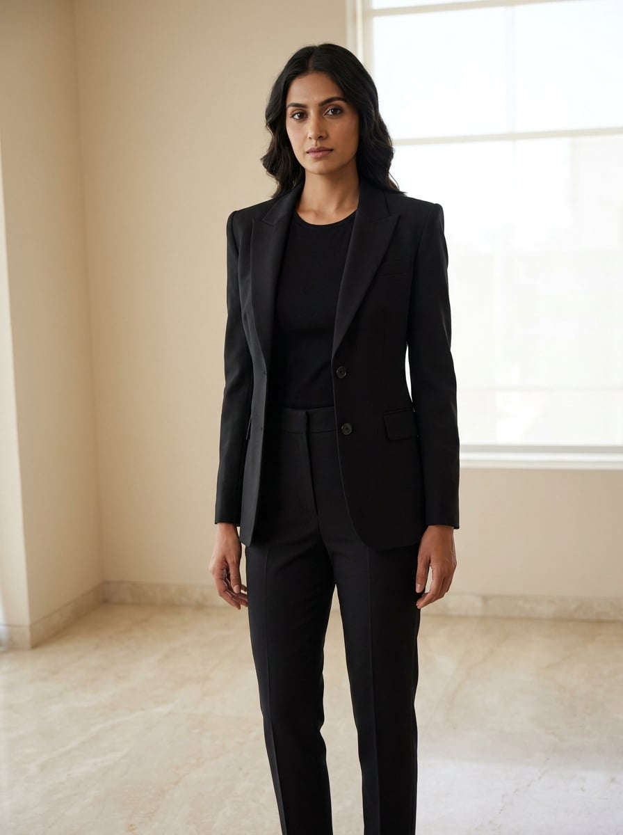 Custom Black Pantsuit