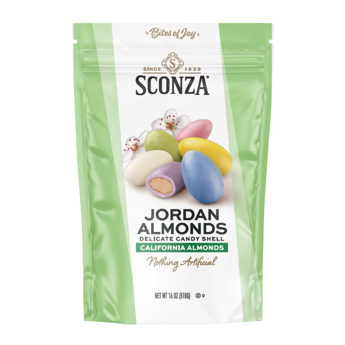 Jordan Almonds, Nothing Artificial, Assorted 16oz