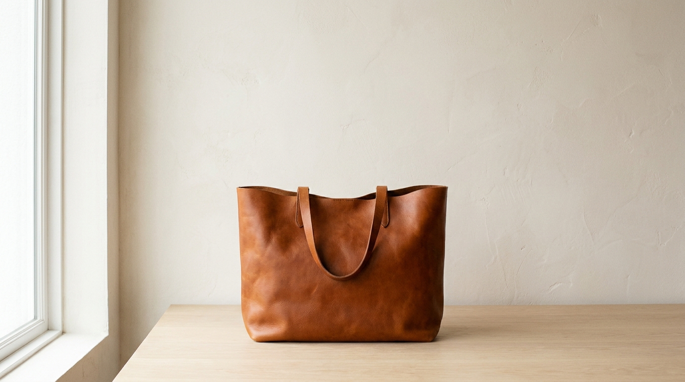 Vegetable-Tanned Leather Tote
