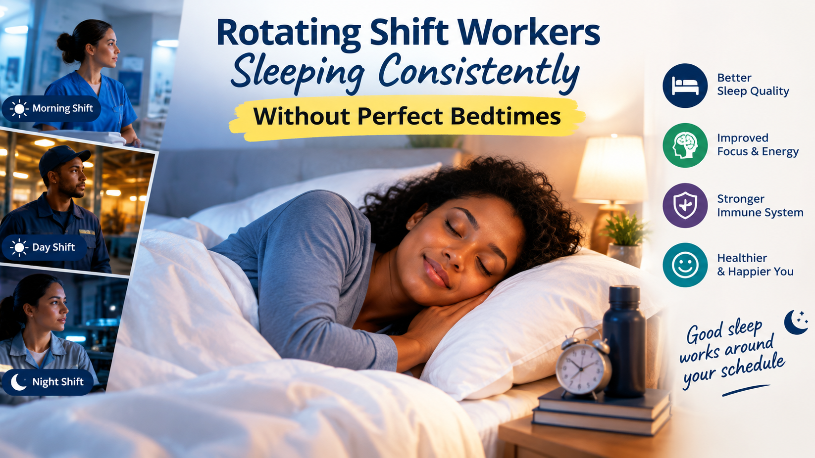 Rotating Shift Workers Sleeping Consistently Without Perfect Bedtimes