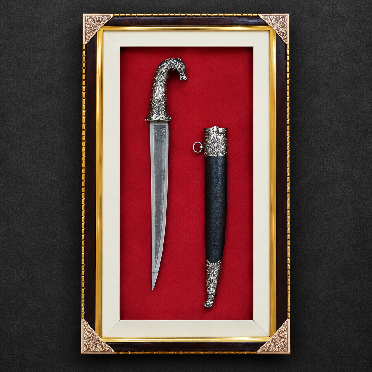 Horse-Head Handle Decorative Dagger handmade in Wazirabad, Punjab, Pakistan