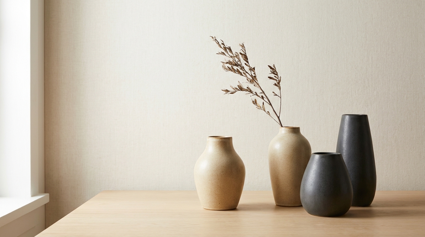 Stoneware Vase Trio