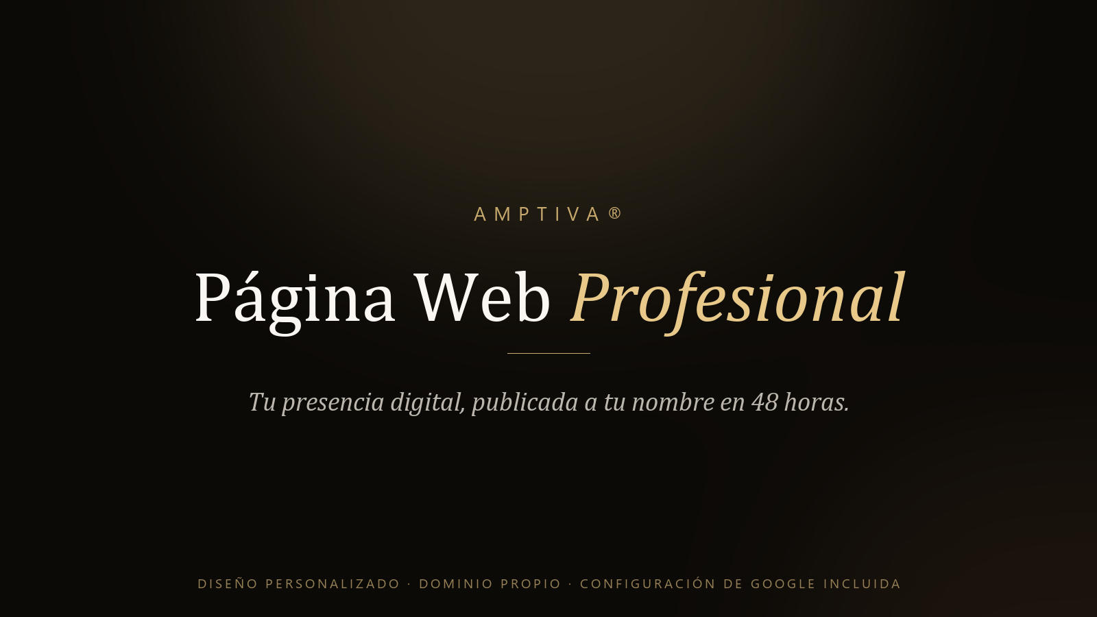 Página Web Profesional AMPTIVA®