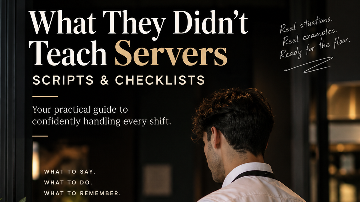 What They Didn’t Teach Servers: Scripts & Checklists for the Floor