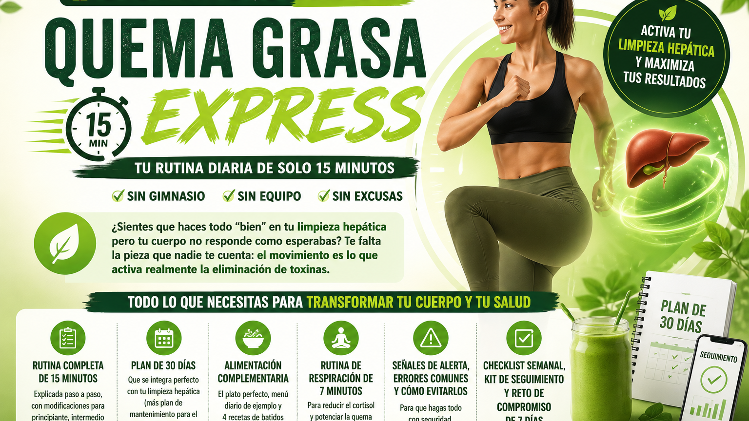 🔥 Quema Grasa Express — Rutina de 15 Minutos