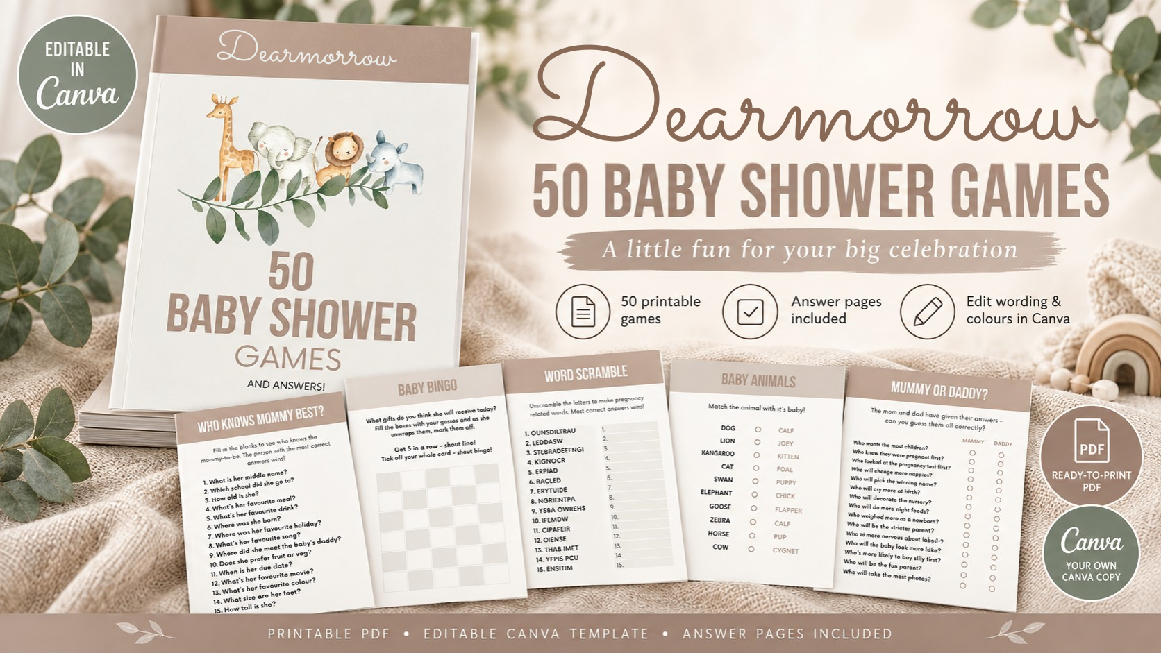 Dearmorrow: 50 Baby Shower Games & Answers
