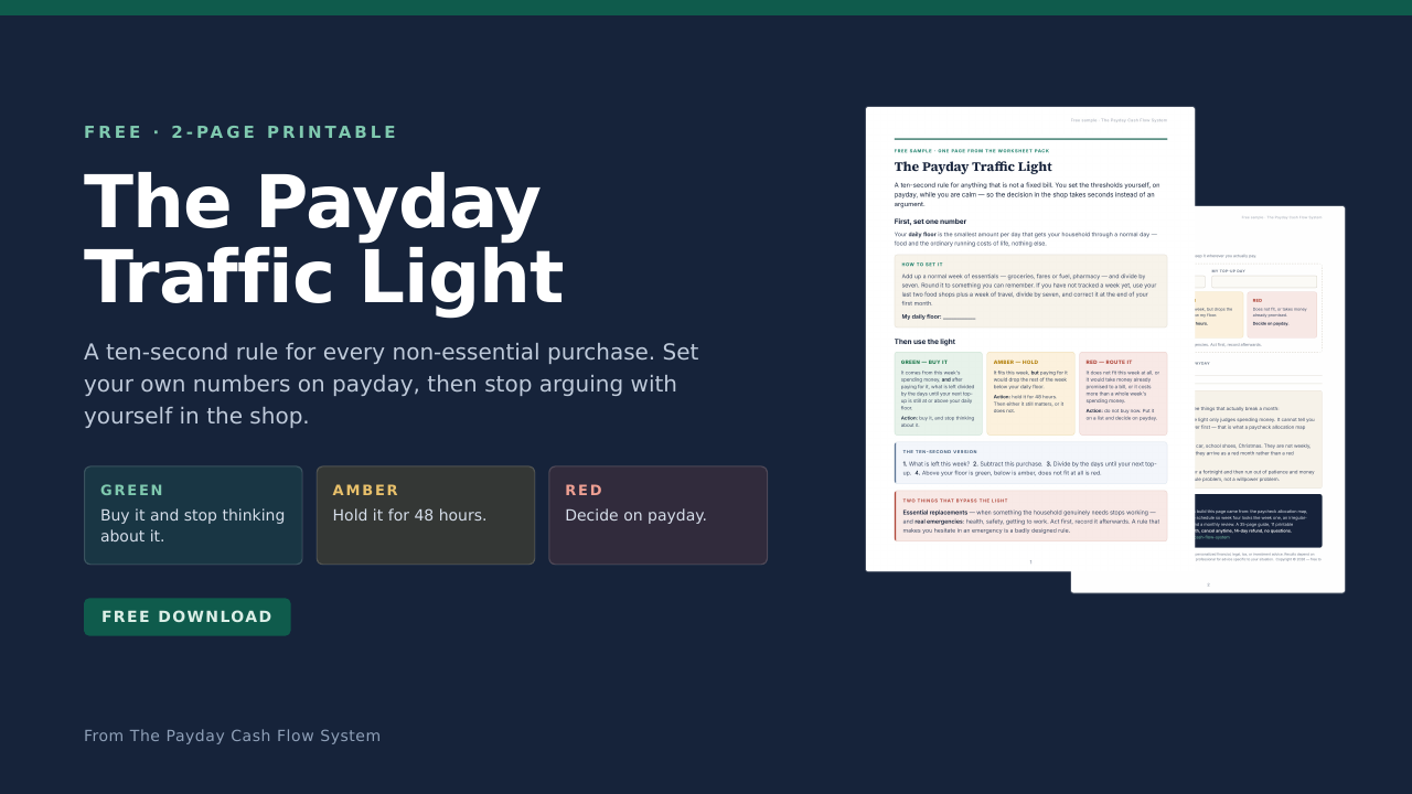 The Payday Traffic Light (free)