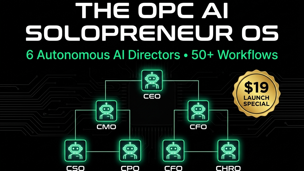 The OPC AI Solopreneur OS: 6 AI Directors & 20 Workflows
