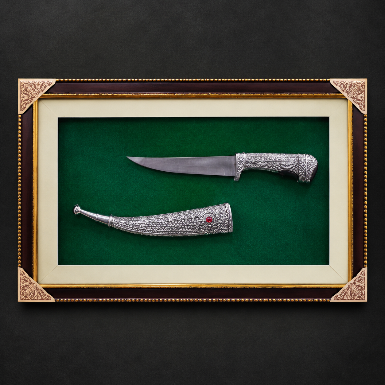 Ornate Curved Pakistani Dagger handmade in Wazirabad, Punjab, Pakistan