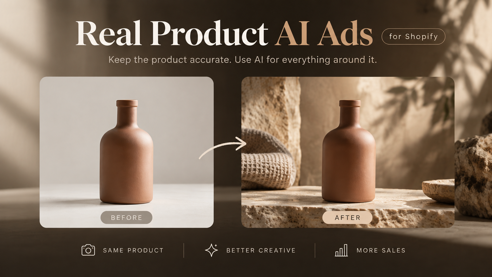 Real Product AI Ads for Shopify