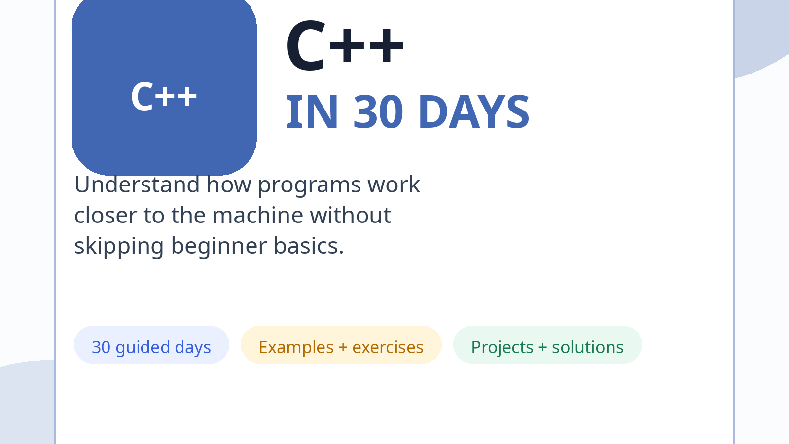 C++ in 30 Days