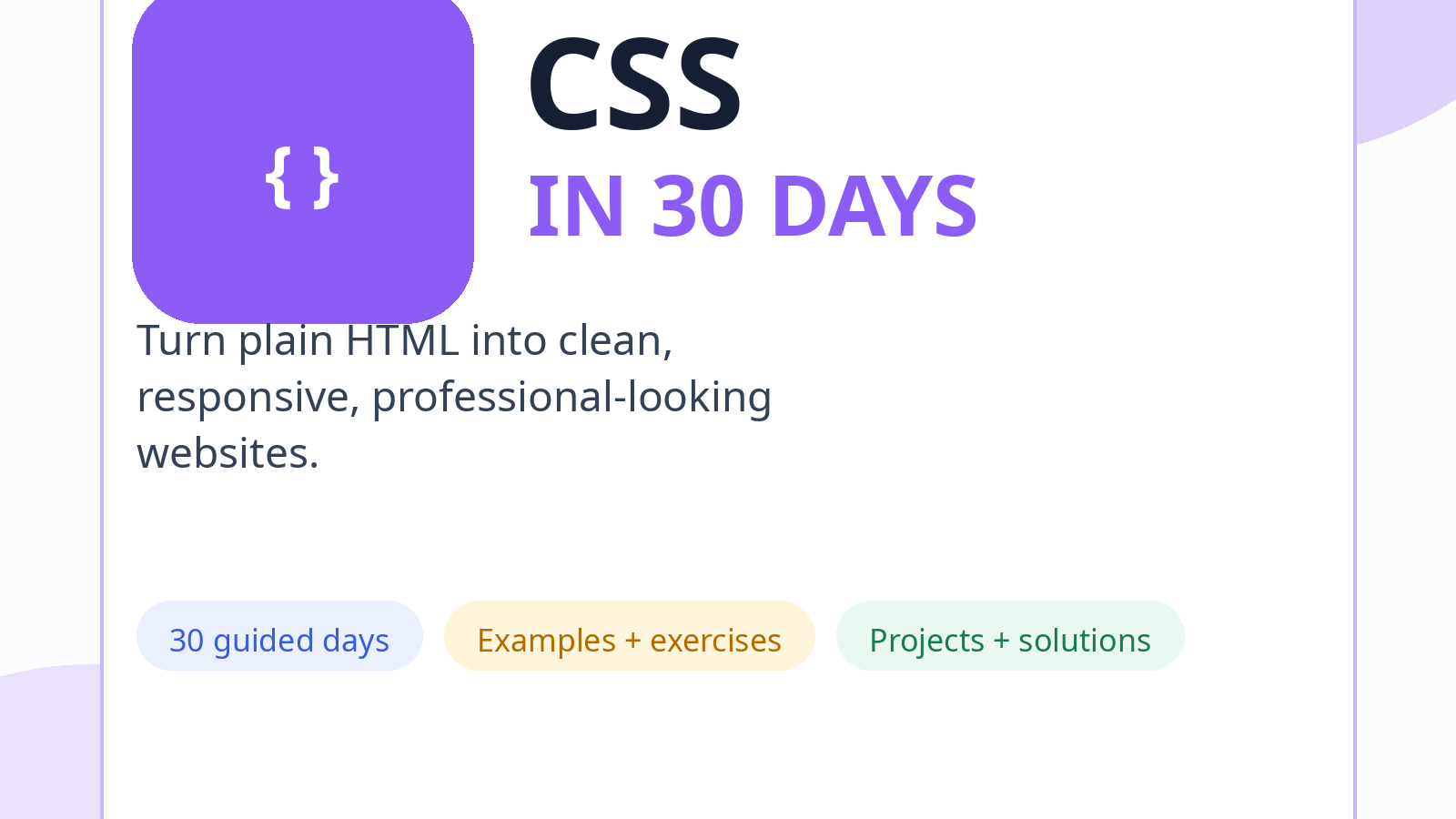 CSS in 30 Days